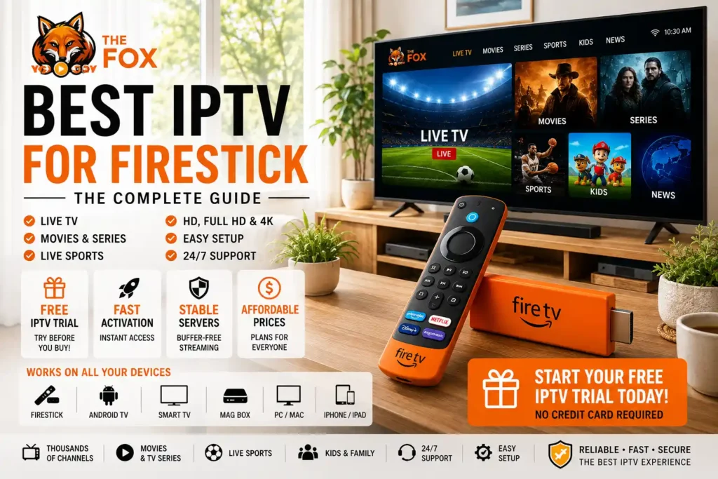 Best IPTV for Firestick iptv the fox